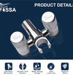 Fossa 2 in 1 Angle Cock Faucet with Hook, Flange Brass Chrome Finish Tap for Bathroom Wash Basin Toilet Faucet (Brass)