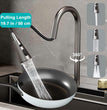 Fossa 24x18x10 Waterfall SS-304 Grade Nano Kitchen Sink with Integrated Pull Out Mixer Faucet & Complete Set