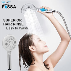 Fossa Panda Luxury Handheld Shower Head with 5 Spray Setting Modes, Multi-Function, Large Handheld Shower for Bathroom Chrome Finish ( Only Hand Shower )
