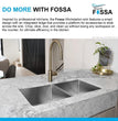 Fossa 37"x18"x10" Double Bowl SS-304 Grade Stainless Steel Handmade Kitchen Sink Round Coupling Matte Finish FS-13R