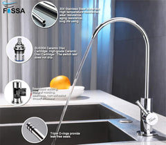 Fossa RO Tap Kitchen Water Filter Faucet, 100% Lead-Free Drinking Water Faucet Stainless Steel 304 Body Chrome Finish (Chrome)