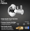 Fossa Angle Valve Faucet Hand Shower Health Faucet and Geyser Pipe Attachment of Angle Cock (Chrome Finish)
