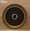 Fossa 16x16x5 Inch Table Top Wash Basin For Bathroom Round Counter Top Wash Basin For Living Room Washbasin Countertop Tabletop stainless steel Bathroom Kitchen Sink Matte Finish Gold (Round)