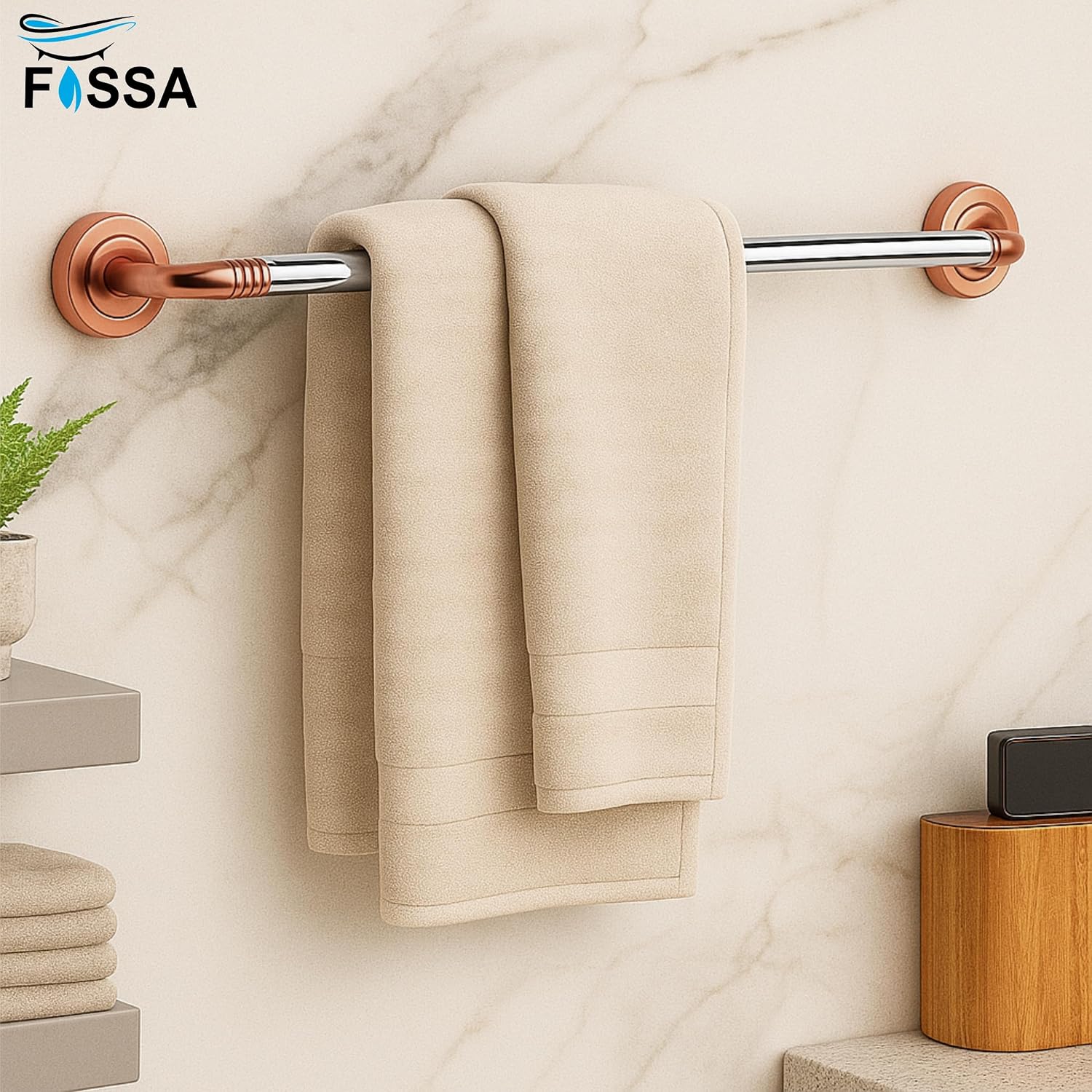 Strong stainless steel construction designed for reliable daily towel hanging use.