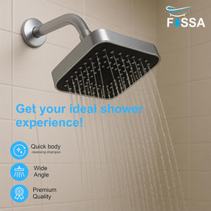 Simple fitting design for quick installation Compatible with standard bathroom shower fittings
