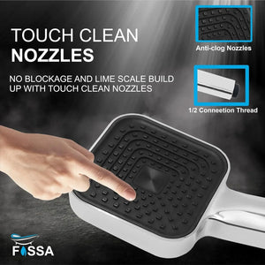 alpha wave hand shower chrome bathroom shower head with hose and wall hook