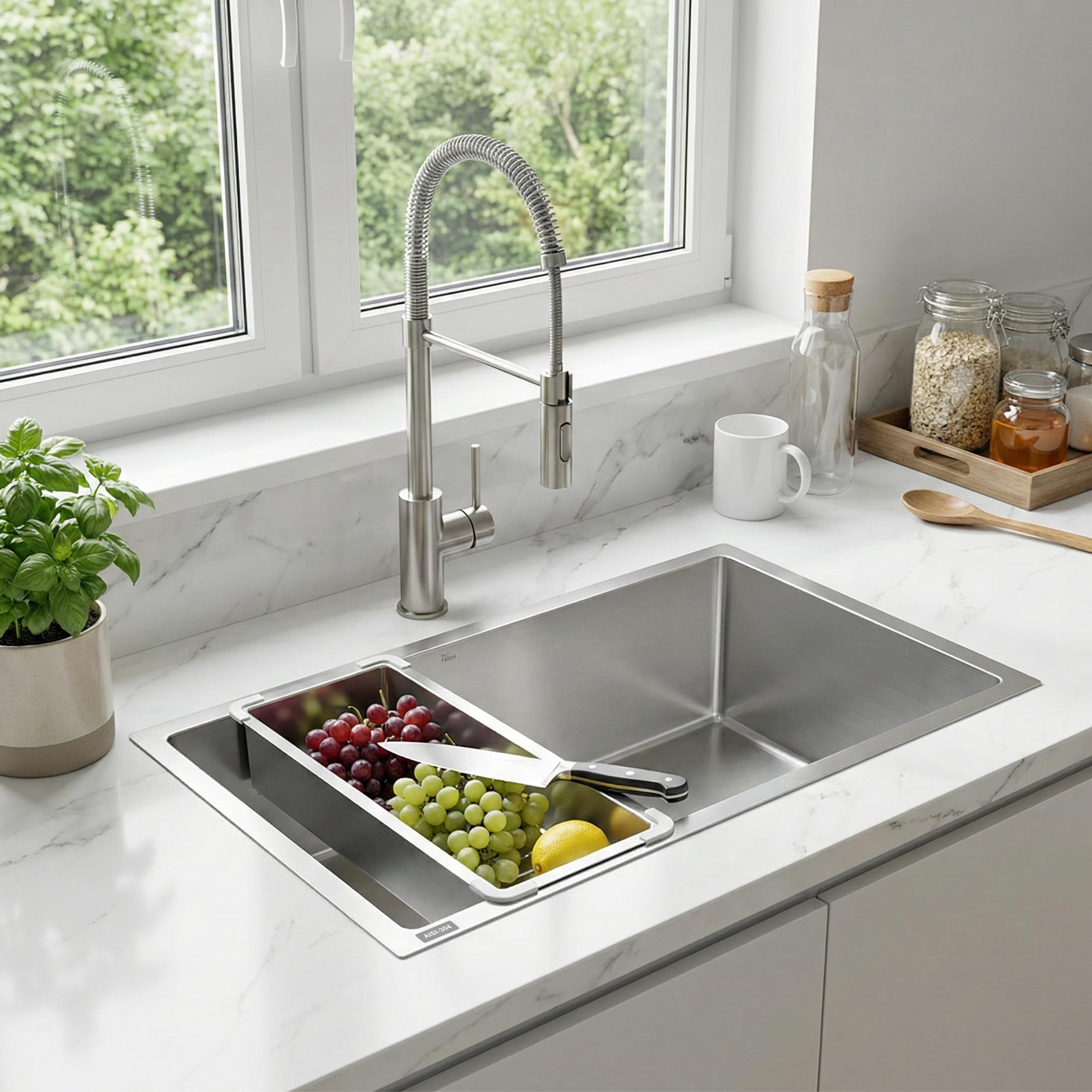 Aqua 304 Handmade Stainless Steel Kitchen Sink
