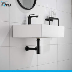 Fossa Stainless Steel | Stylish Bottle Trap & Drain Pipe for Bathroom Wash Basin & Kitchen Sink | Rust-Free Design Black (Bottle Trap with Pop-up Waste Coupling Set)