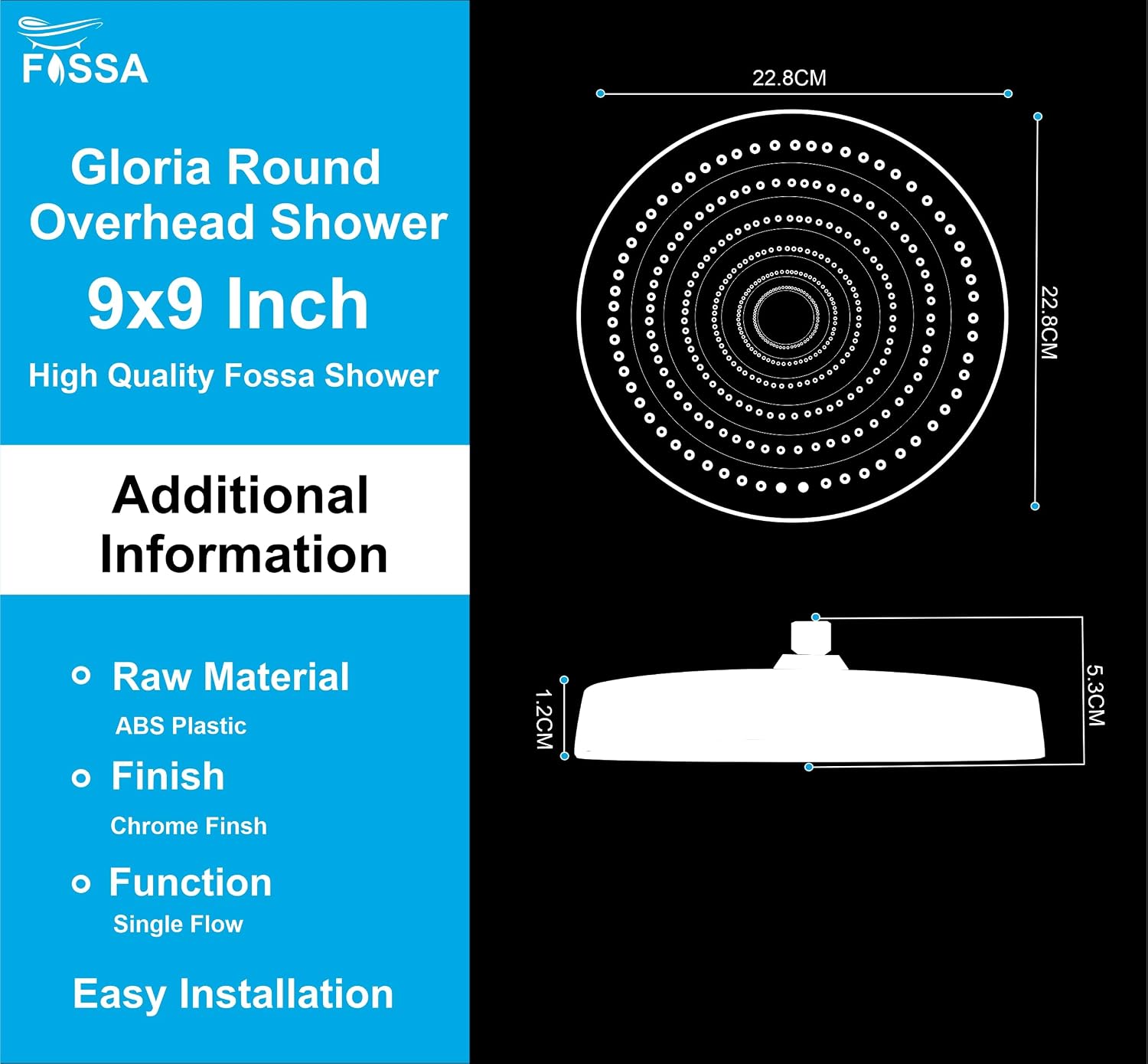 Modern Shower Solution Stylish design with comfortable and even water distribution.
