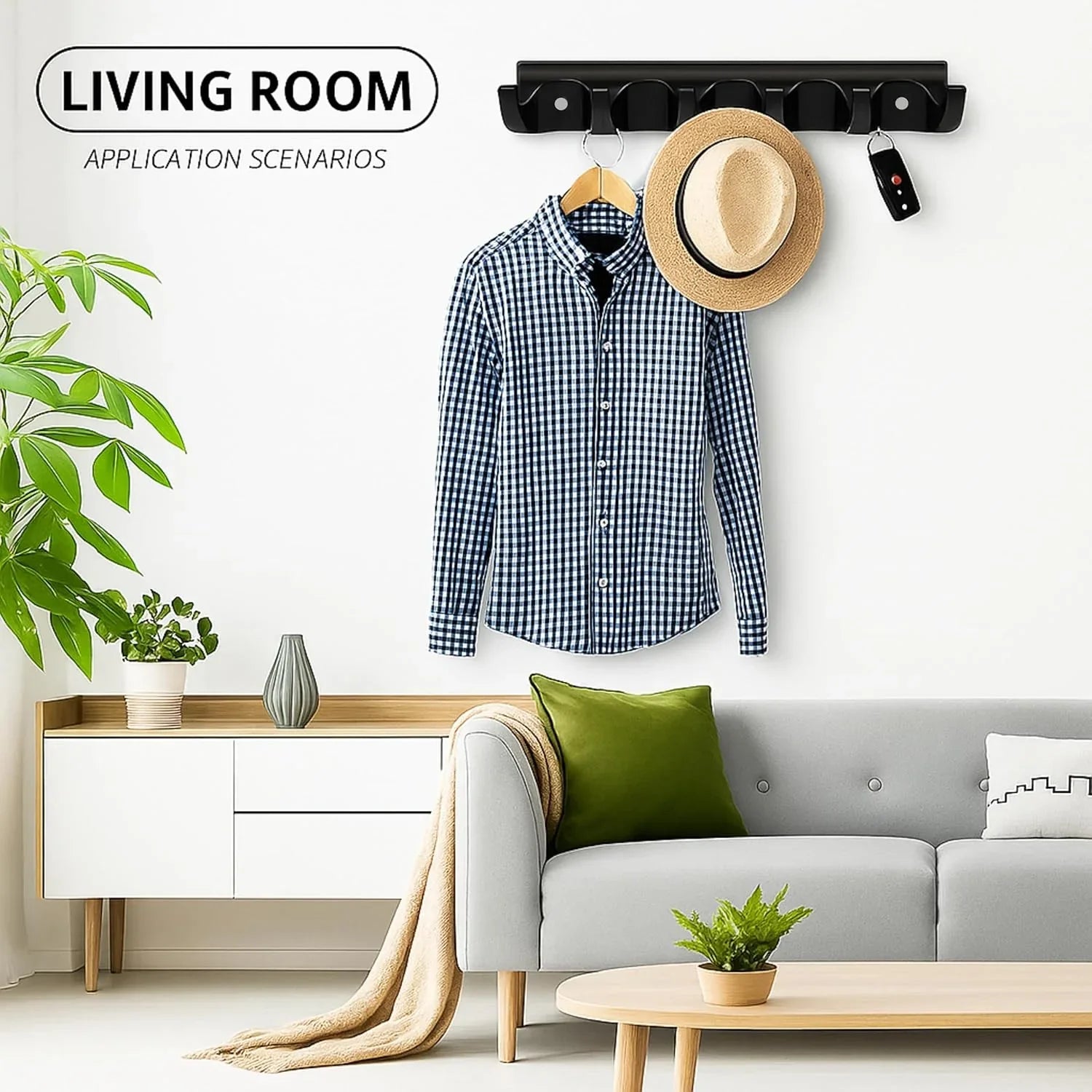 bathroom towel and cloth hanger black abs ceramic finish