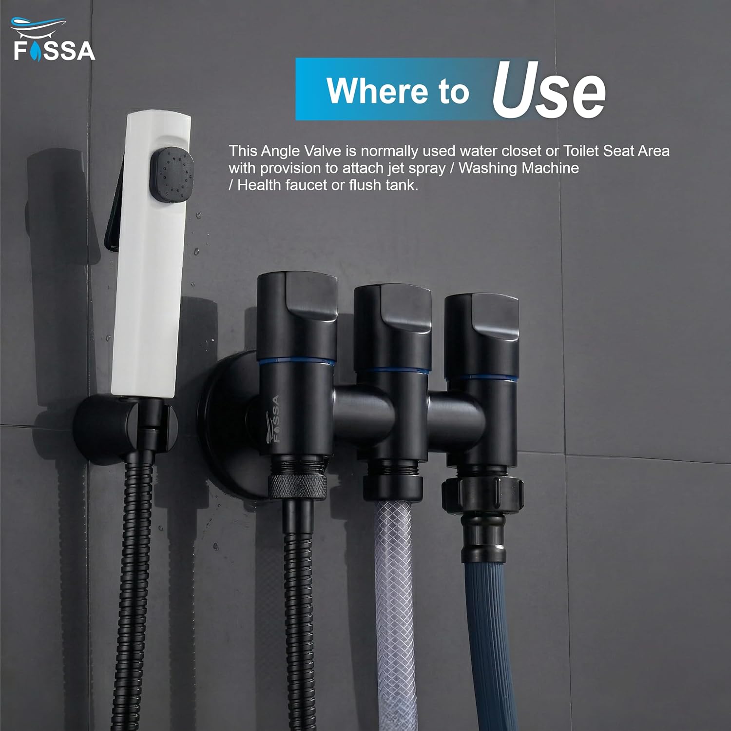 Stylish black finish gives a clean and modern look.