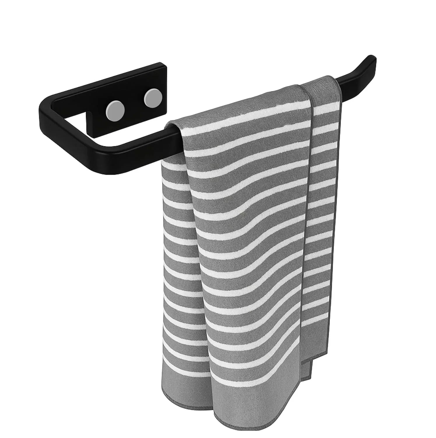 black napkin ring and towel holder unbreakable abs ceramic finish bathroom accessory