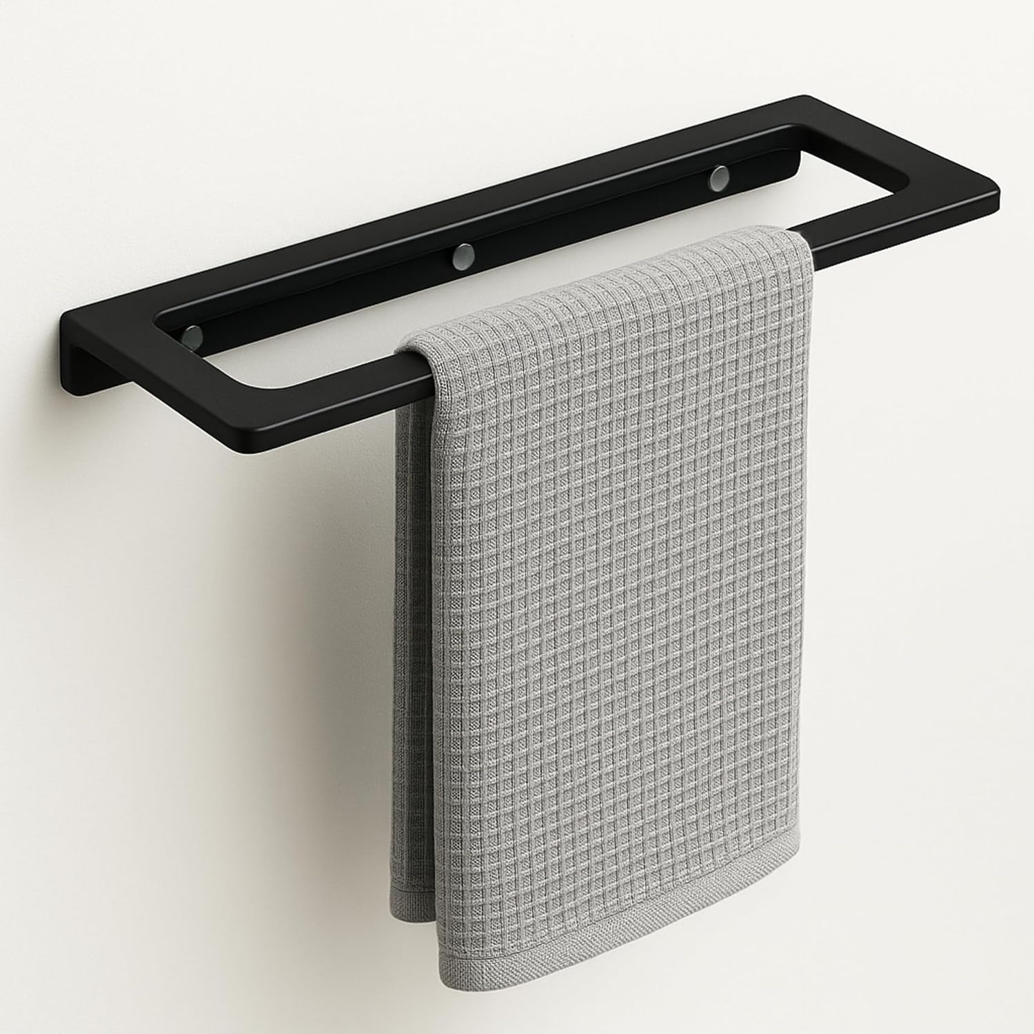 Stylish black quartz look gives a modern and elegant bathroom feel.