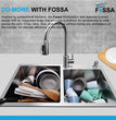Fossa 45"x20"x10" Double Bowl With Tap Hole Stainless Steel Handmade Kitchen Sink Matte Finish 
