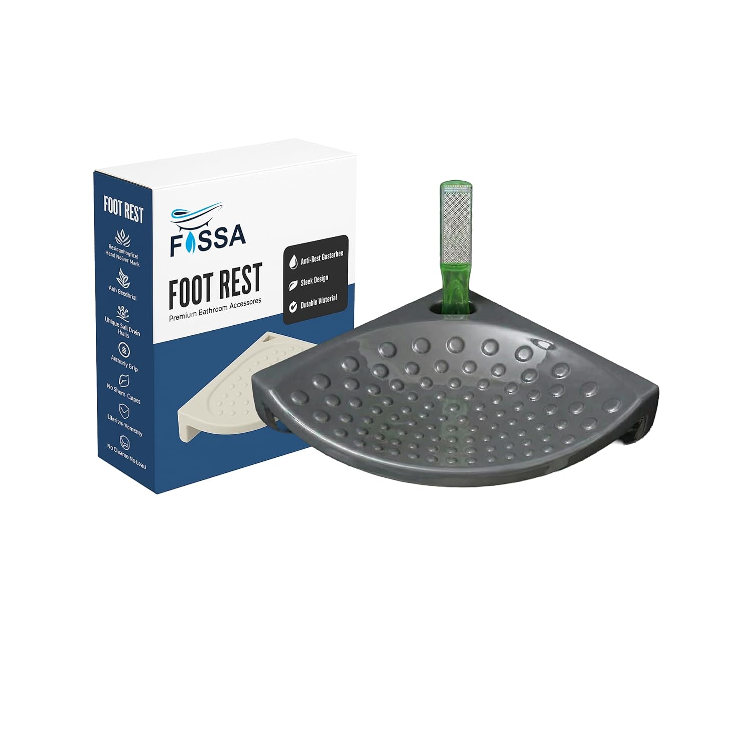 Ceramic Grey Foot Rest Stand Unbreakable Glossy Finish (RG-135)