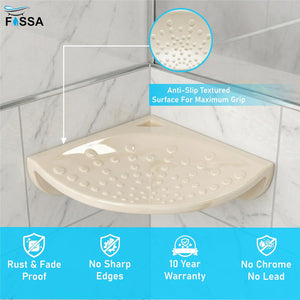 Ceramic Ivory Foot Rest Stand Unbreakable Glossy Finish (RM-135) - Fossa Home 