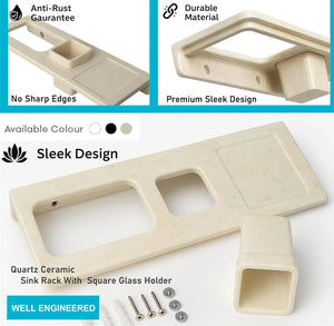 modern bathroom ceramic towel ring and brush holder glossy ivory