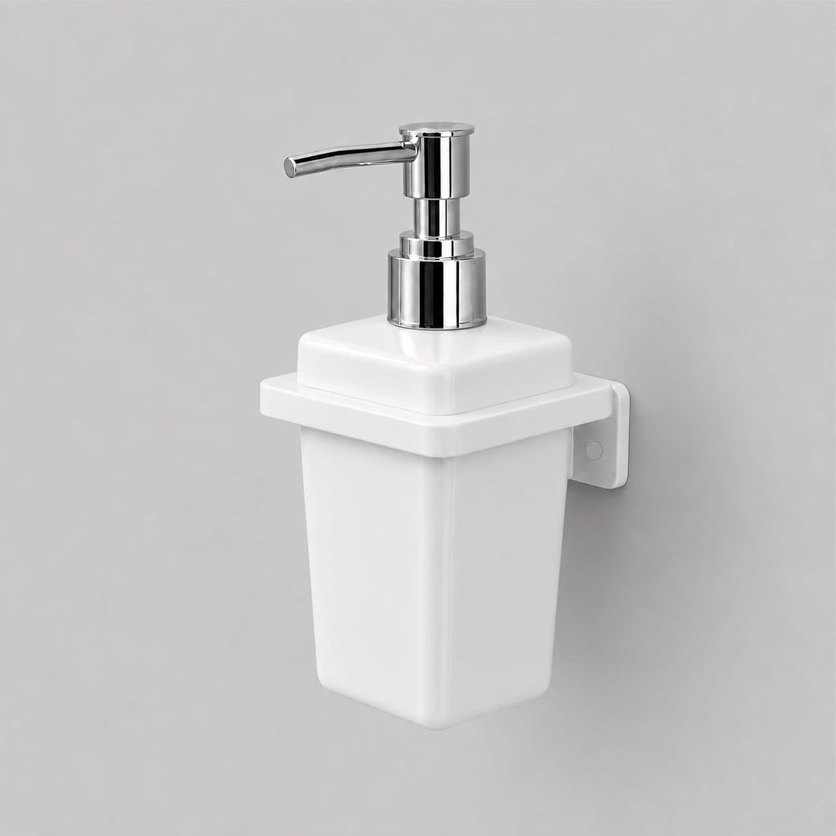 Premium Ceramic White Soap Dispenser | Unbreakable & Glossy Finish | 250 ML Capacity