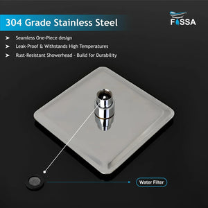 square overhead shower 6x6 inch chrome stainless steel bathroom fitting