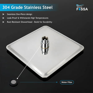 modern overhead shower 8x8 inch 304 stainless steel chrome finish