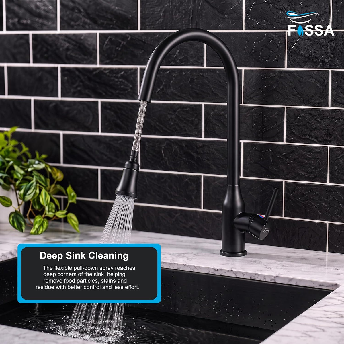 Smooth handle movement gives you convenient control over water flow during everyday use.