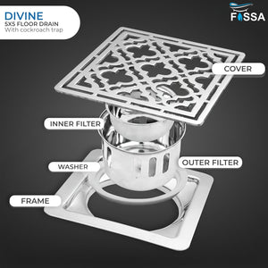 Shine Drain Luxury Stainless Steel Floor Drain with Detachable Drain Grating