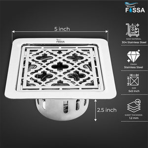 Drain Max Heavy Duty Anti-Rust Stainless Steel Floor Drain for Bathroom