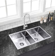 Round coupling double bowl kitchen sink 