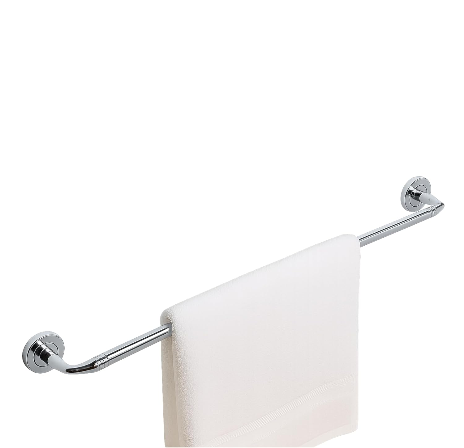 Strong stainless steel body designed for daily towel hanging use.