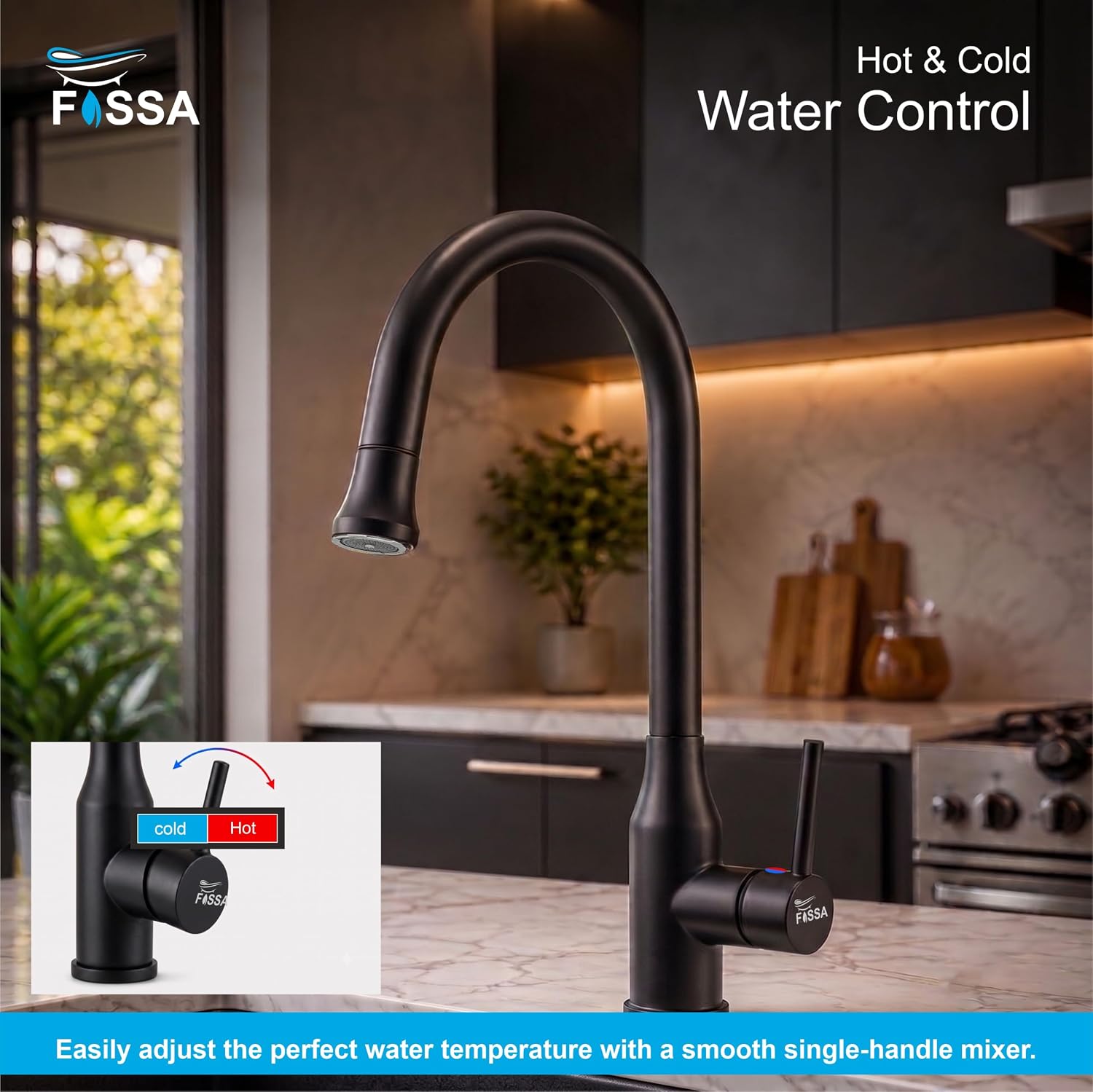 Simple lever control helps manage everyday washing with ease.