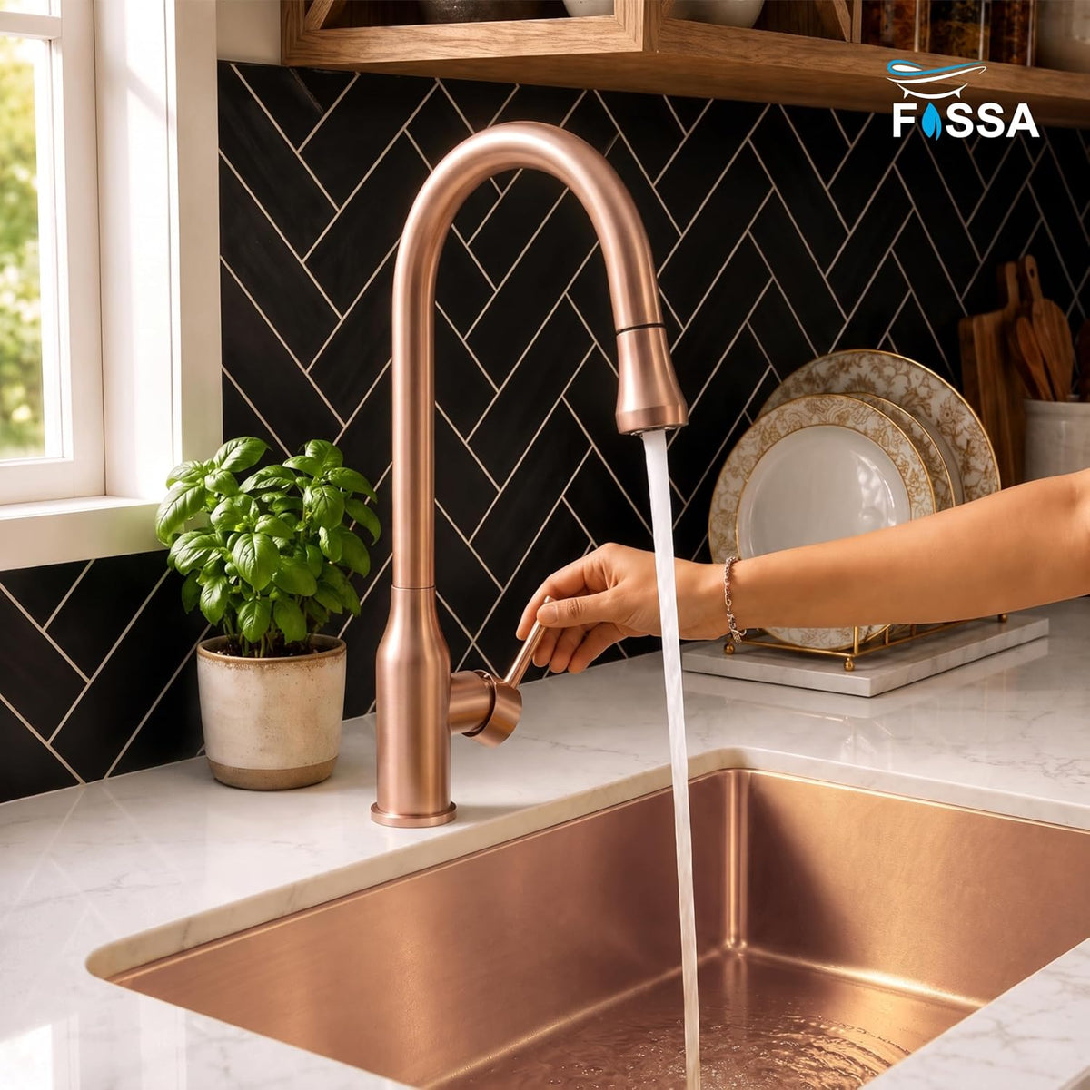 A sophisticated mixer faucet designed for functionality and everyday kitchen use.