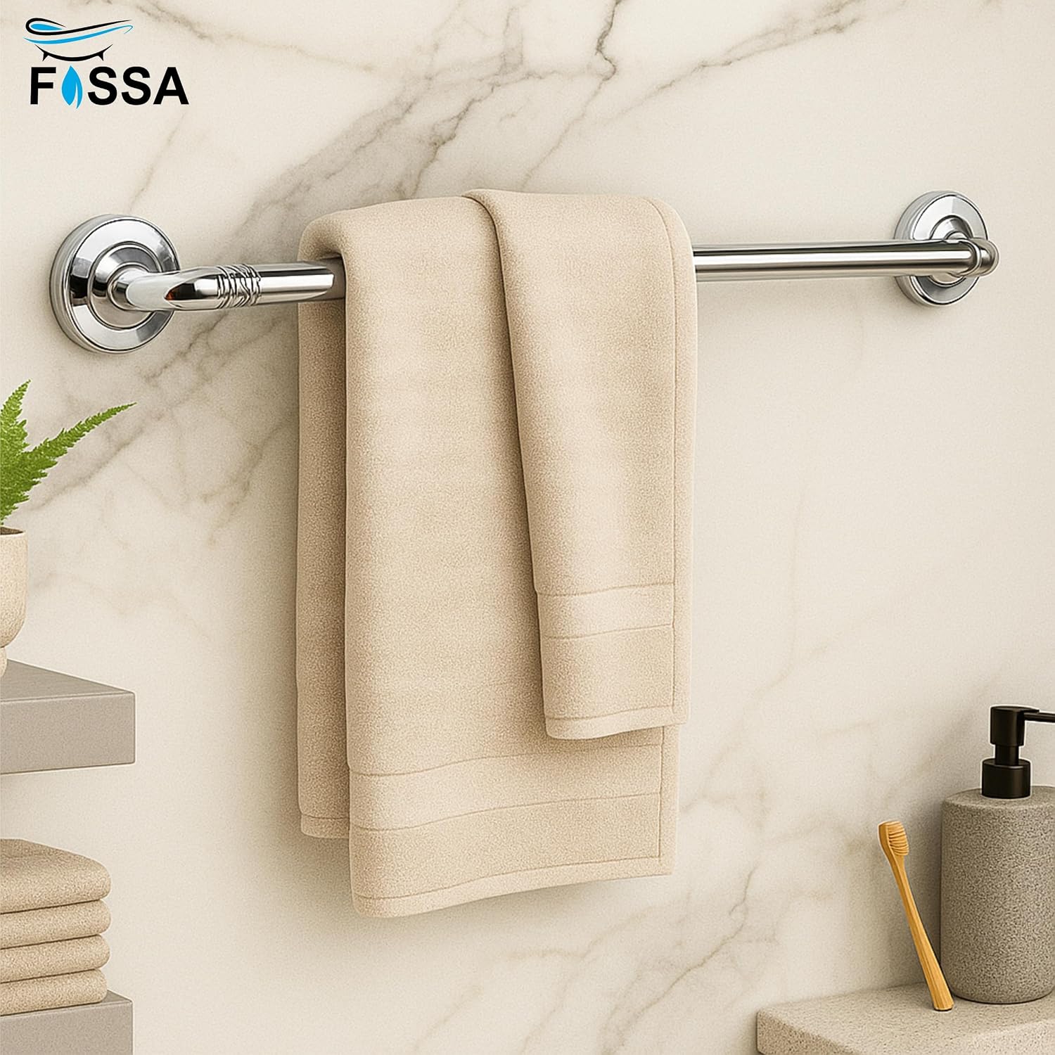 Clean silver finish adds a premium and modern look to your bathroom.