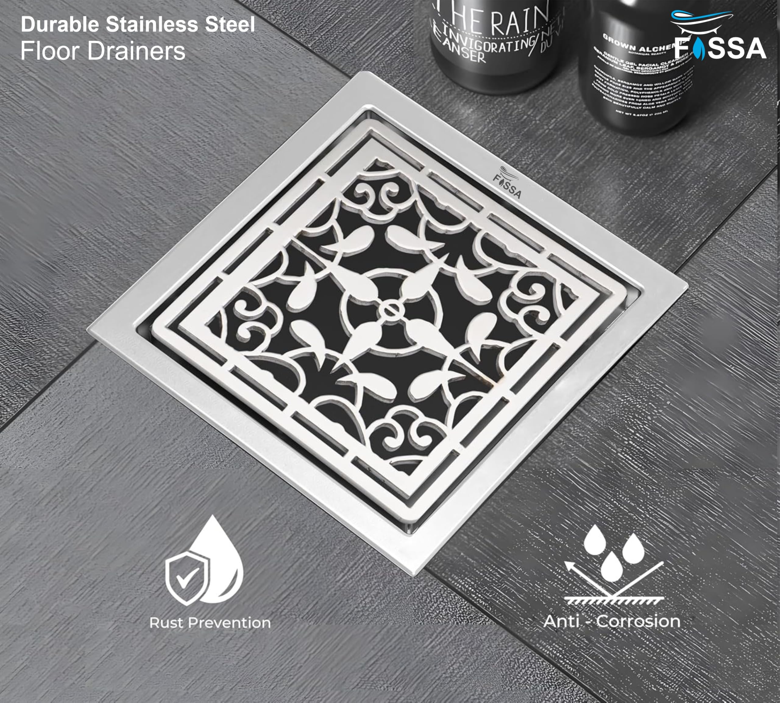Elite Floor Drain (5 x 5 Inches) 304 Stainlees Steel