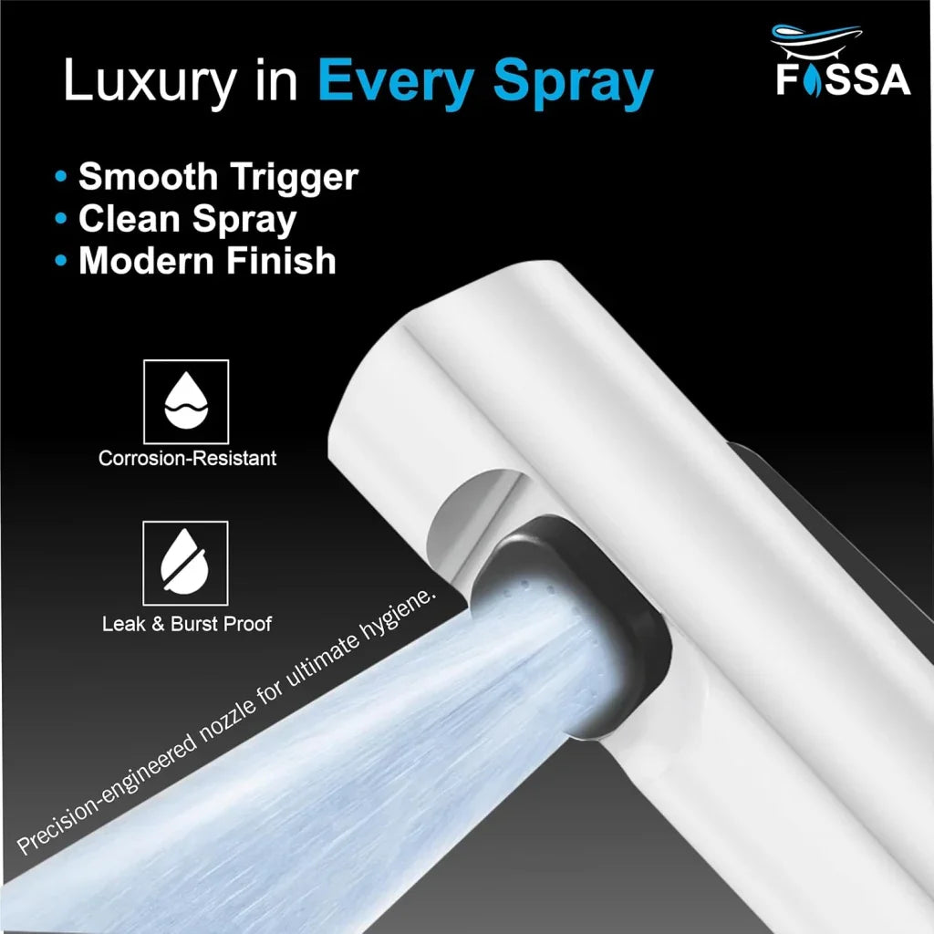 toilet health faucet abs white with 304 stainless steel hose and holder