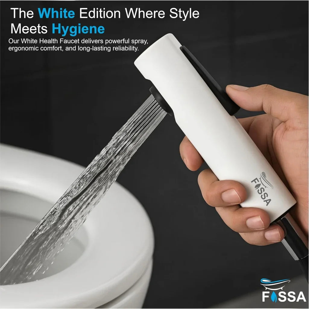 abs toilet hand spray health faucet white with 304 grade hose