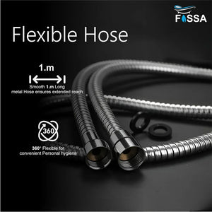 white ABS health faucet set with stainless steel hose pipe and wall hook