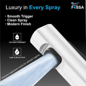 bathroom health faucet abs white with 1 meter hose and hook