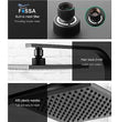 FOSSA 8'' Rain Shower Head Taps Square High Pressure Wall Arm DIY Black - Fossa Home 