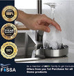 FOSSA Automatic Glass Rinser - Powerful Cup Washer for Kitchen Sink, Stainless Steel Baby Bottle Cleaner Sinks Attachment, Bar Accessories Spray Metal - Fossa Home 