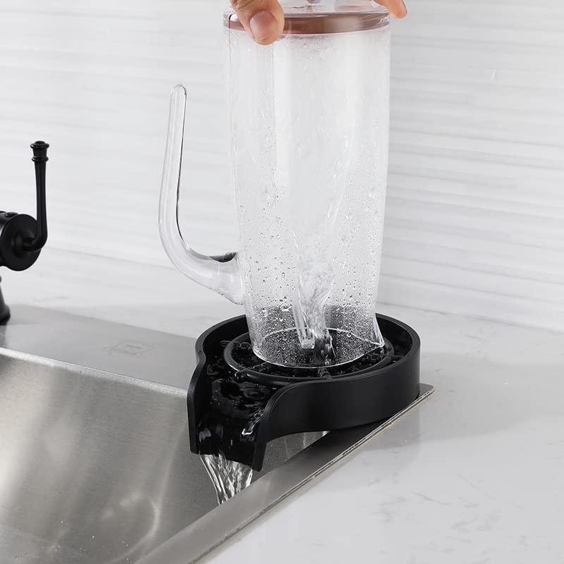 FOSSA Faucet | Glass Rinser for Kitchen Sink, Glass Cleaner for Home Bar| Glass Sink Sprayer | Polished Chrome Fossa Home