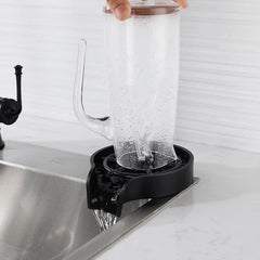 FOSSA Faucet | Glass Rinser for Kitchen Sink, Glass Cleaner for Home Bar| Glass Sink Sprayer | Polished Chrome Fossa Home