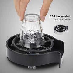 FOSSA Faucet | Glass Rinser for Kitchen Sink, Glass Cleaner for Home Bar| Glass Sink Sprayer | Polished Chrome Fossa Home