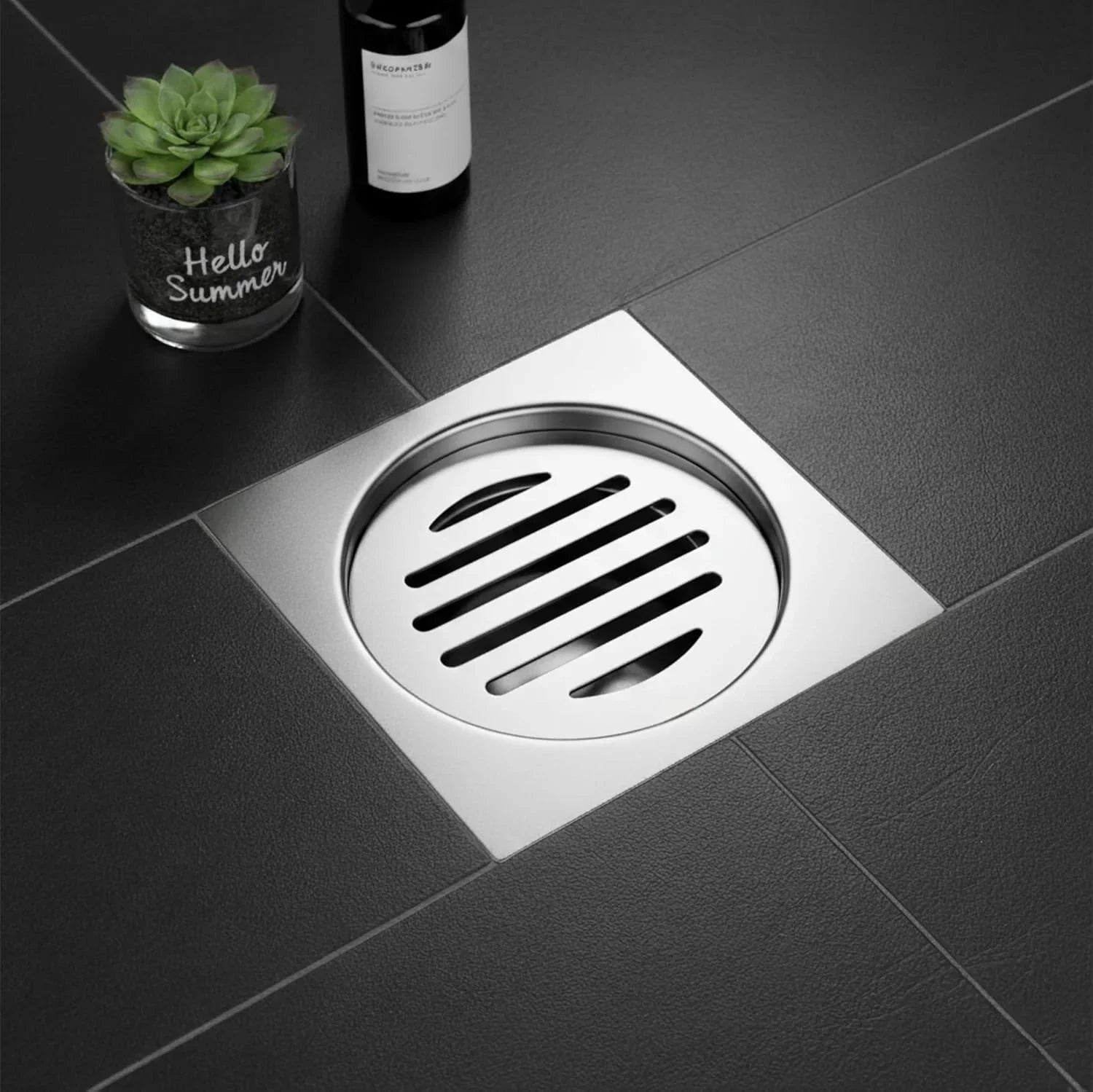 flame floor drain 5x5 inch premium stainless steel bathroom fitting