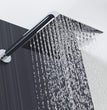 Fossa 10X10 Inch Rain Shower - Fossa Square High Pressure Shower Head Made of 304 Stainless Steel (With ARM Set 18 Inch ) Fossa Home