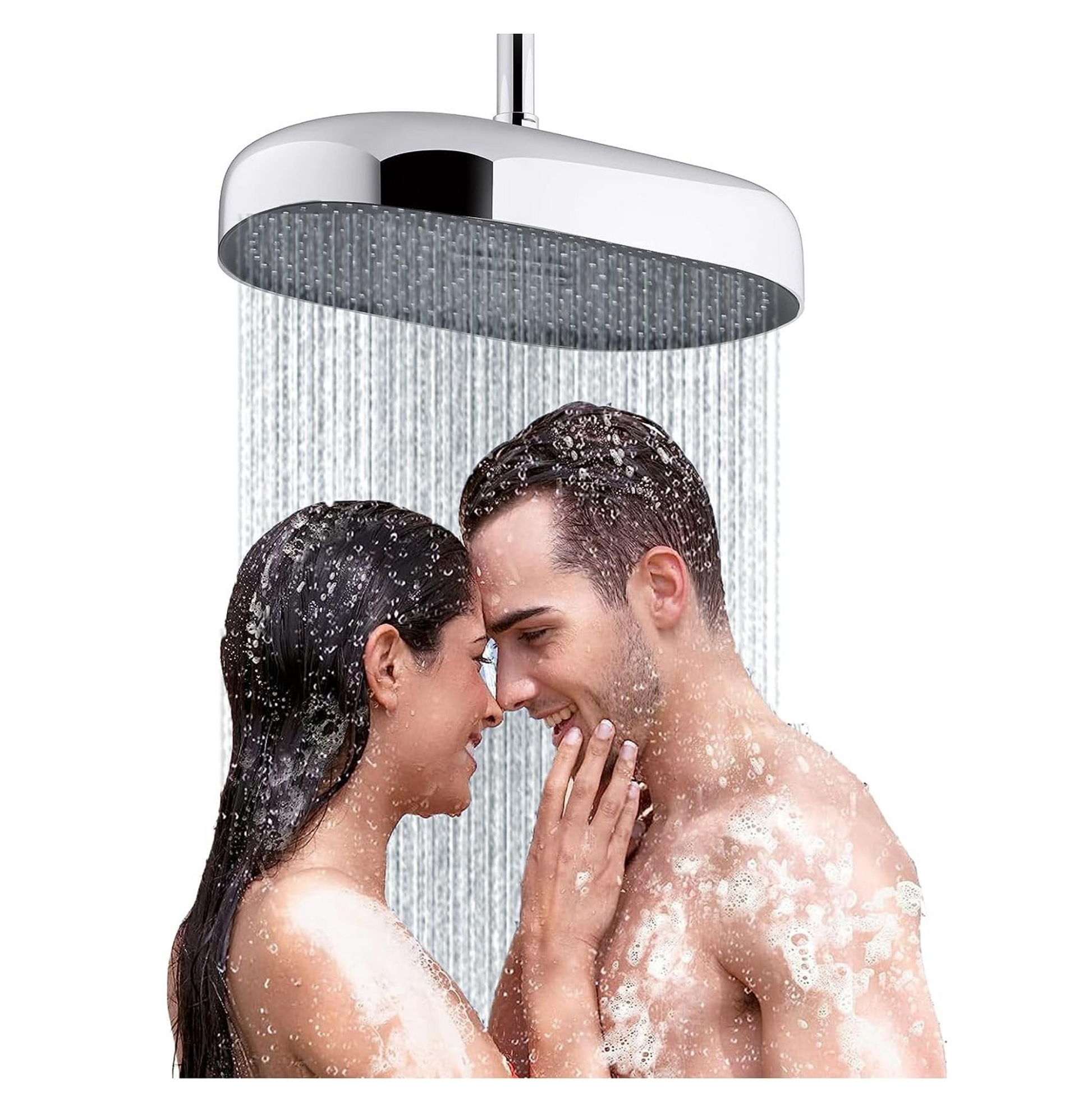 Fossa 14 inch Rain Shower Head Rectangle- Wide Coverage Rainfall Style Water Spray - Adjustable Showerhead Fossa Home