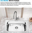 Fossa 18"X16"X09" Single Bowl Stainless Steel Kitchen Sink With SS Coupling Glossy Finish - Fossa Home 