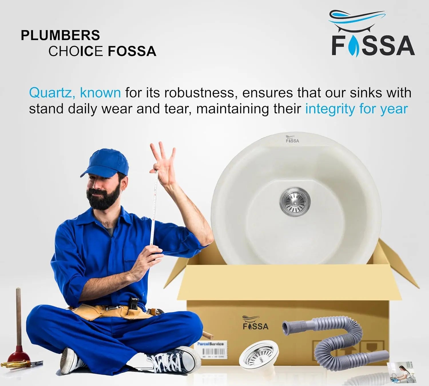 Fossa 18"x18"x08" Inch Round Bar Sink, Single Bowl Kitchen Sinks, Quartz German Engineered Technology Kitchen Sink Easy-to-Clean Sink for Outdoor Indoor Catering Restaurant Hospital (Peach Ivory) Fossa Home