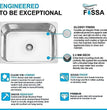 Fossa 22"X18"X08" Single Bowl Stainless Steel Kitchen Sink With PVC Coupling Glossy Finish FIS-005 - Fossa Home 