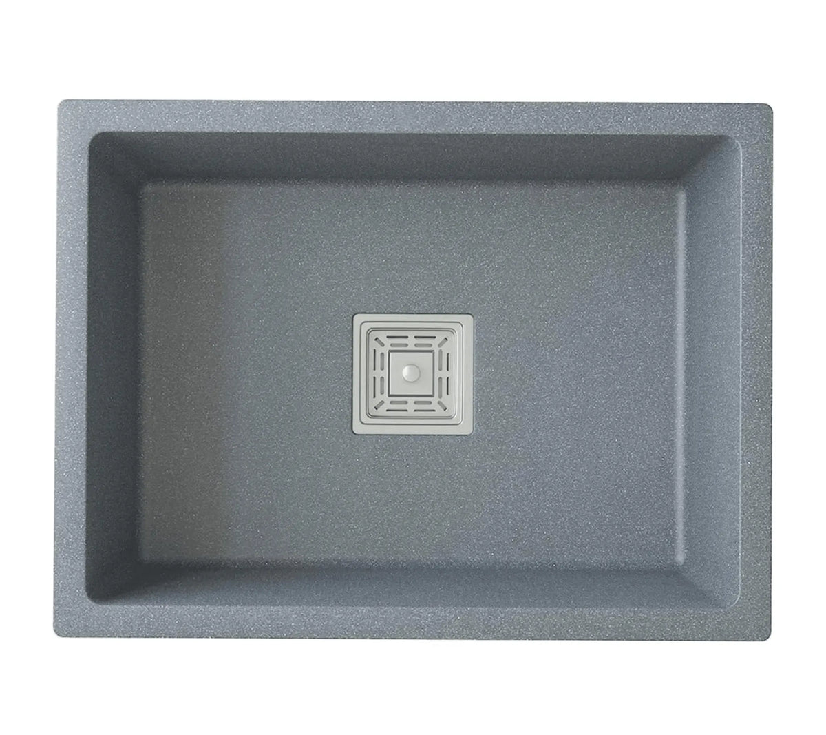 Fossa 24"x18"x9" inch Quartz Single Bowl Kitchen Sink ( Smoke Grey ) Fossa Home