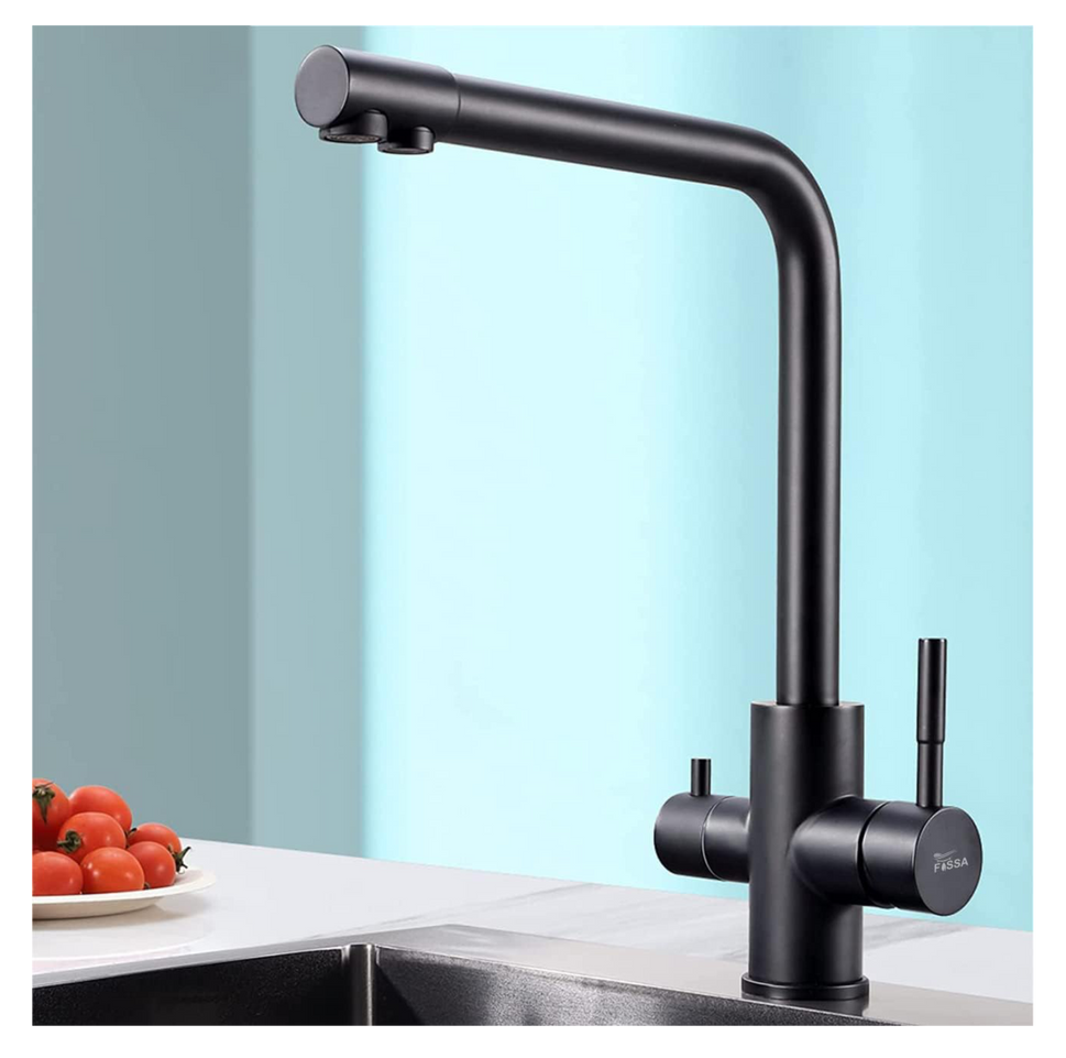 Fossa 3-Way Kitchen Tap, 360° Swivel, Kitchen Mixer Tap for, 3-in-1 High Pressure Tap, Drinking Tap with Hot & Cold Water Fossa Home